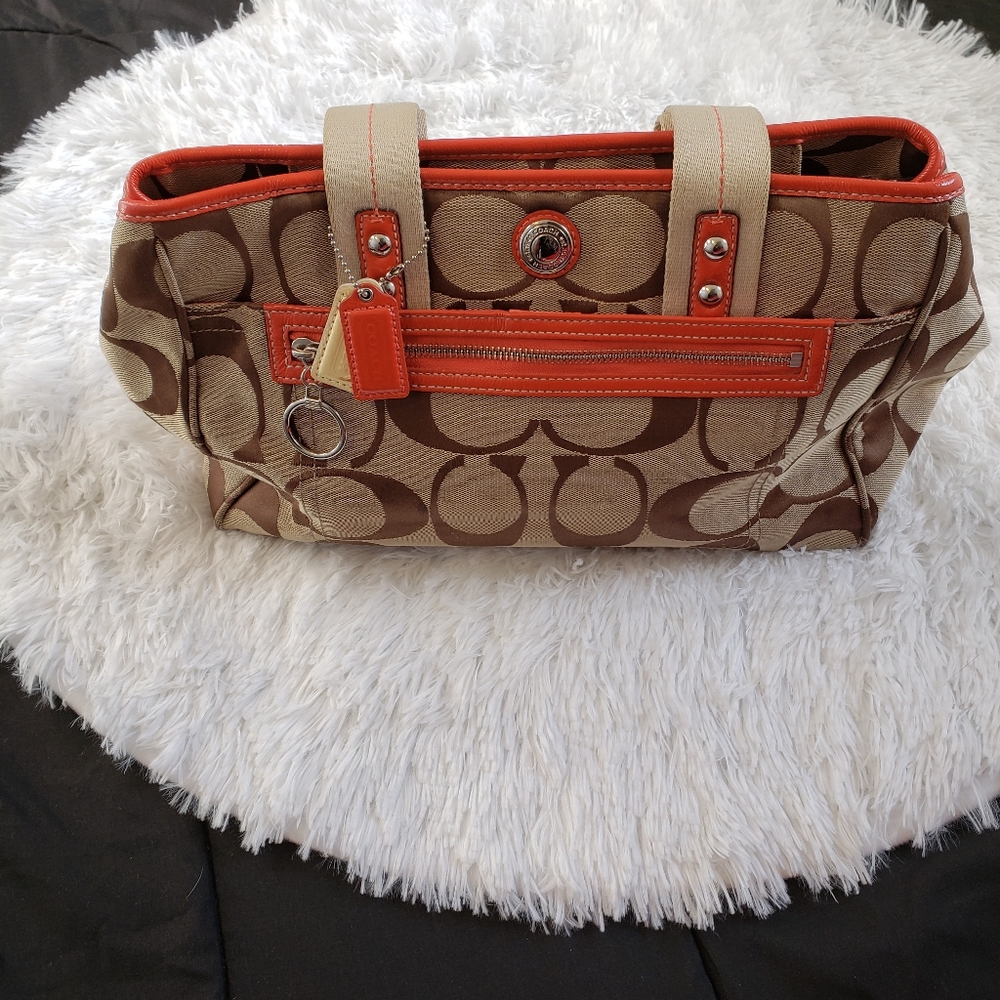 Coach Monogram Purse Orange